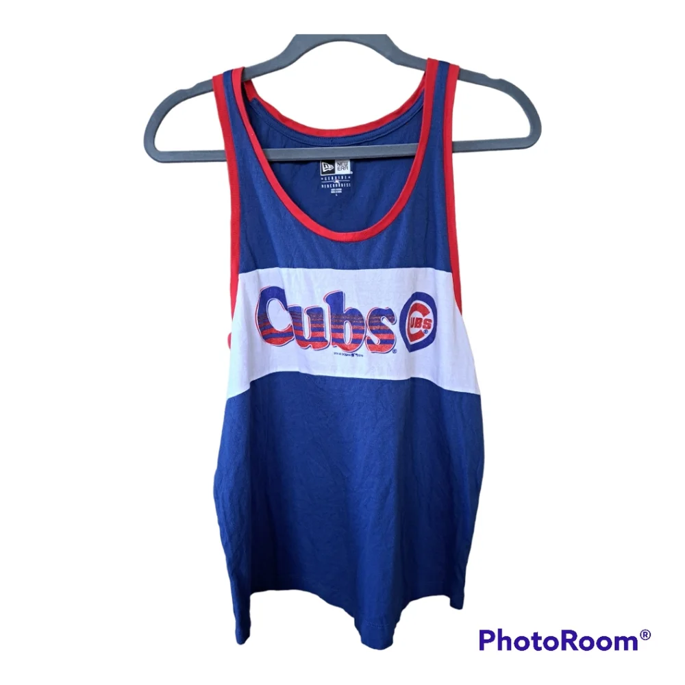 Chicago Cubs Tank Top with Glitter Ladies Sz L - Picture 1 of 5